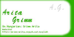 arita grimm business card